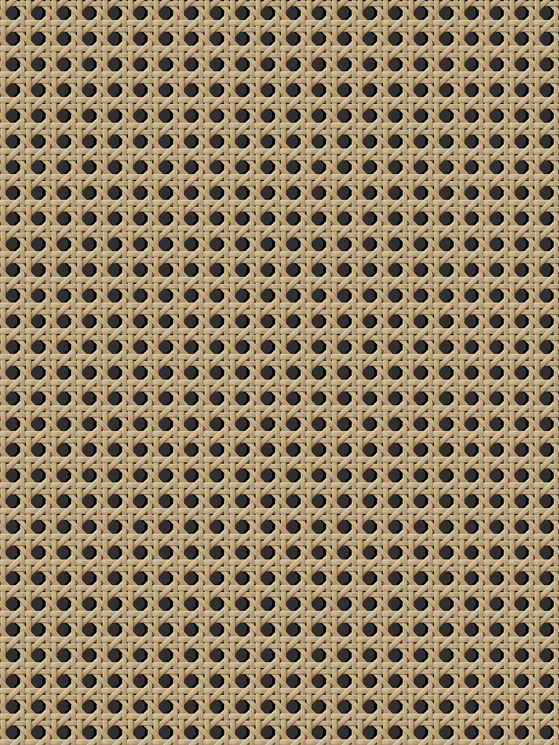 Auspicium Rattan Weaving Peel and Stick Wallpaper for Bedroom Furniture Paper Removable Wall Decorations 17.7in x 236in, 29 Square Ft/Roll