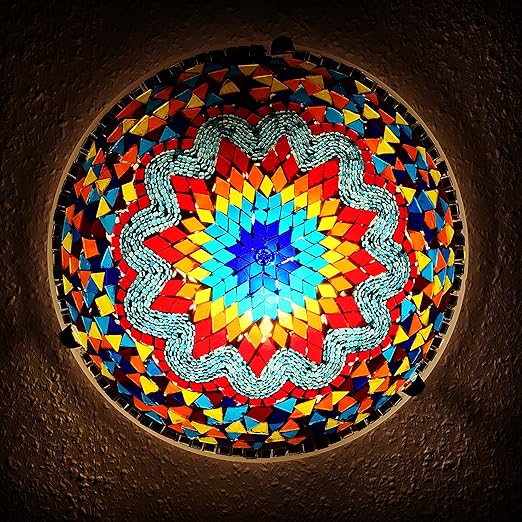 Mosaic Ceiling Wall Lamp New And Oriental Lamp Coloured