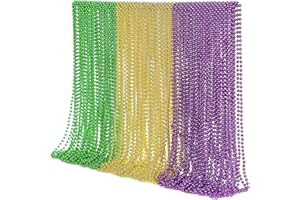 JoyGala 100PCS Bulk Parade Beads - Colorful Mardi Gras Bead Necklaces for Kids & Adults - Party Decorations & 33" Festival Parade Throw Accessories Bulk Beads for Wedding, Birthday