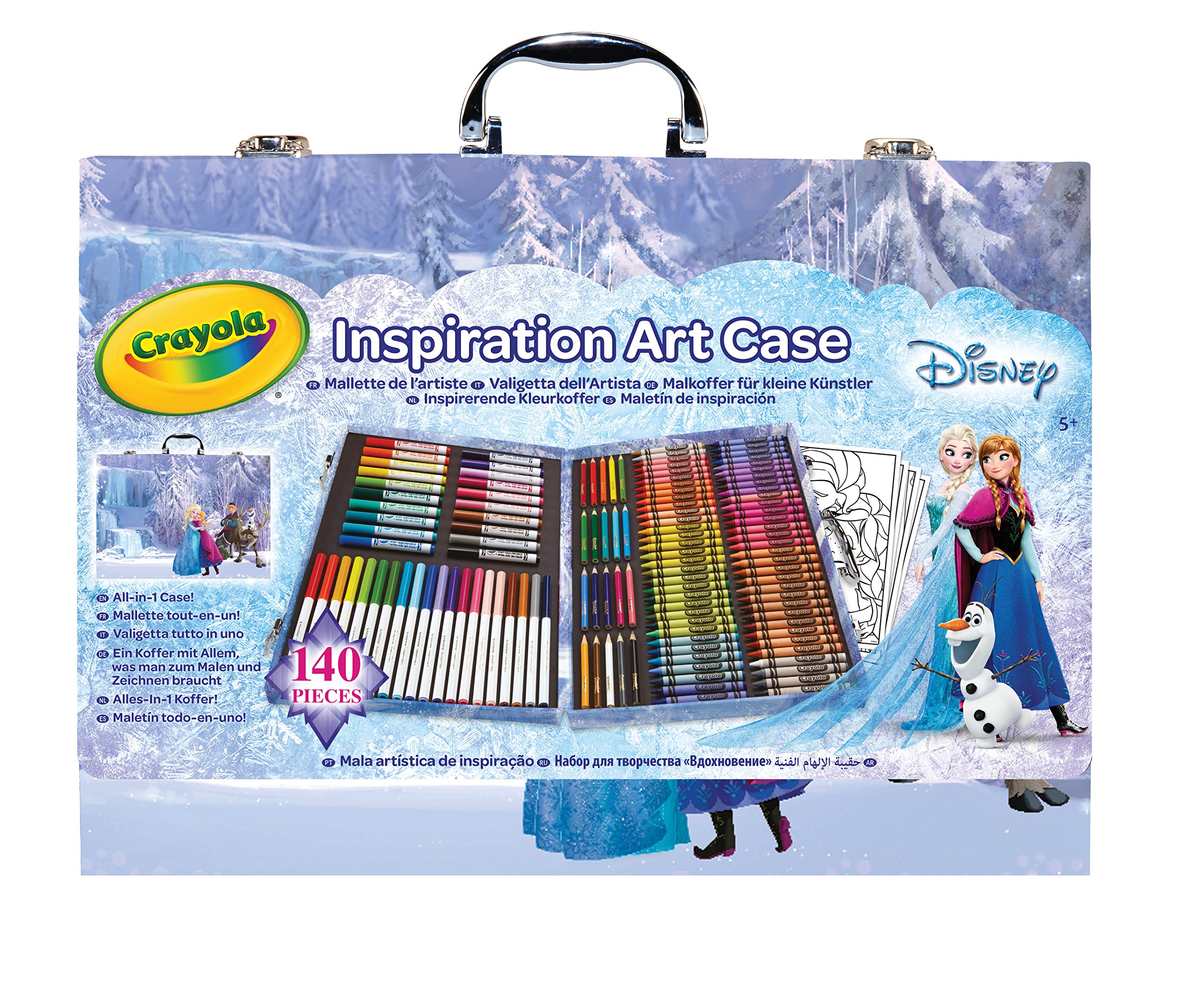 Crayola Frozen Inspiration Art Case, Styles May Vary, 140 Art Supplies