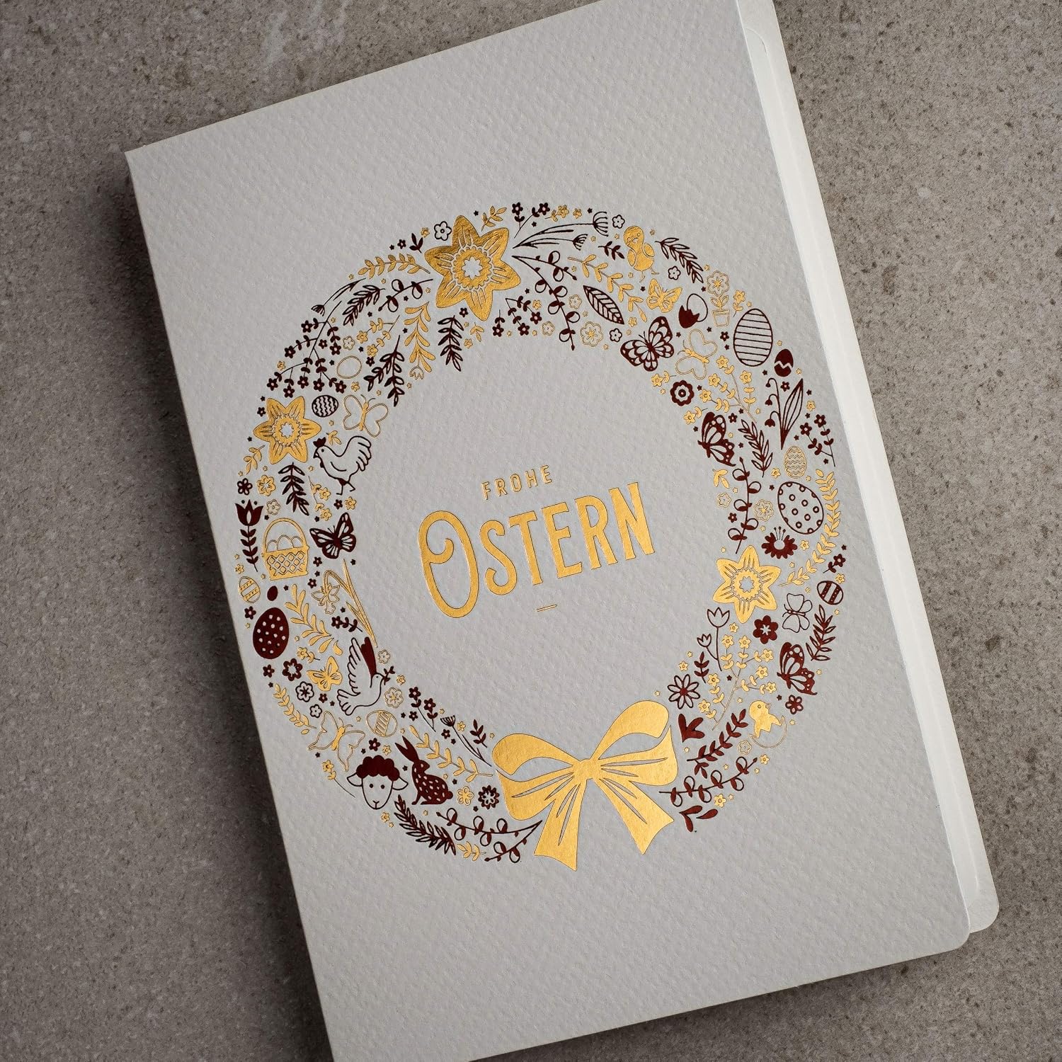 ART NUVO Exclusive Easter cards, set of 10 manufactory cards in light beige 120 x 170 mm - Image 3