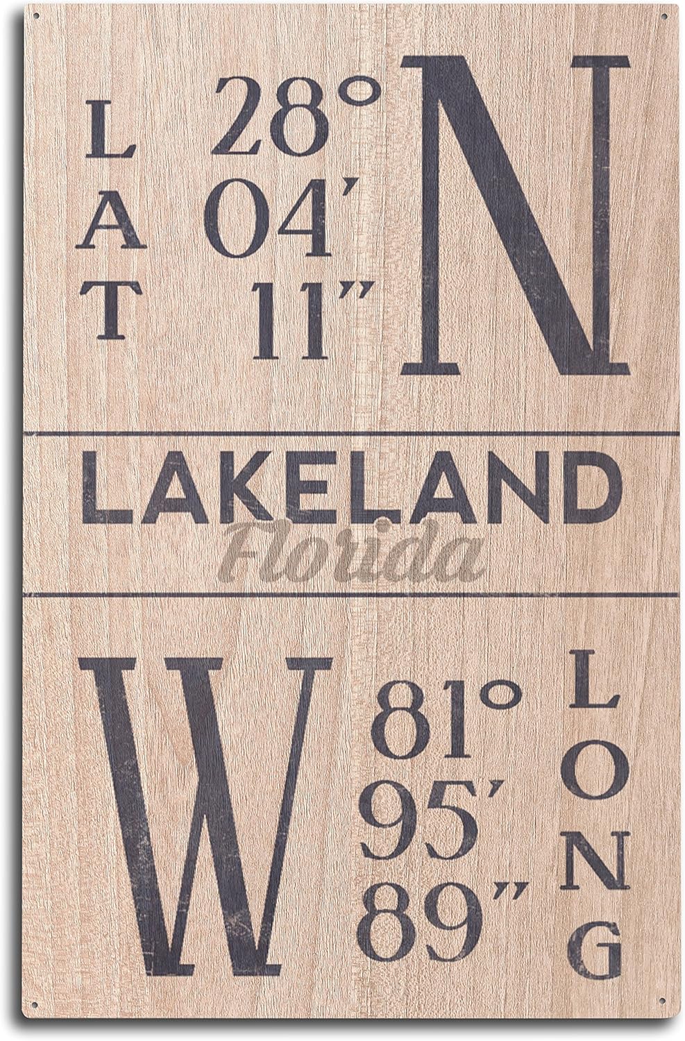 shoe stores in lakeland fl on Amazon Com Lakeland Florida Latitude And Longitude Blue 10x15 Wood Wall Sign Wall Decor Ready To Hang Wall Art
