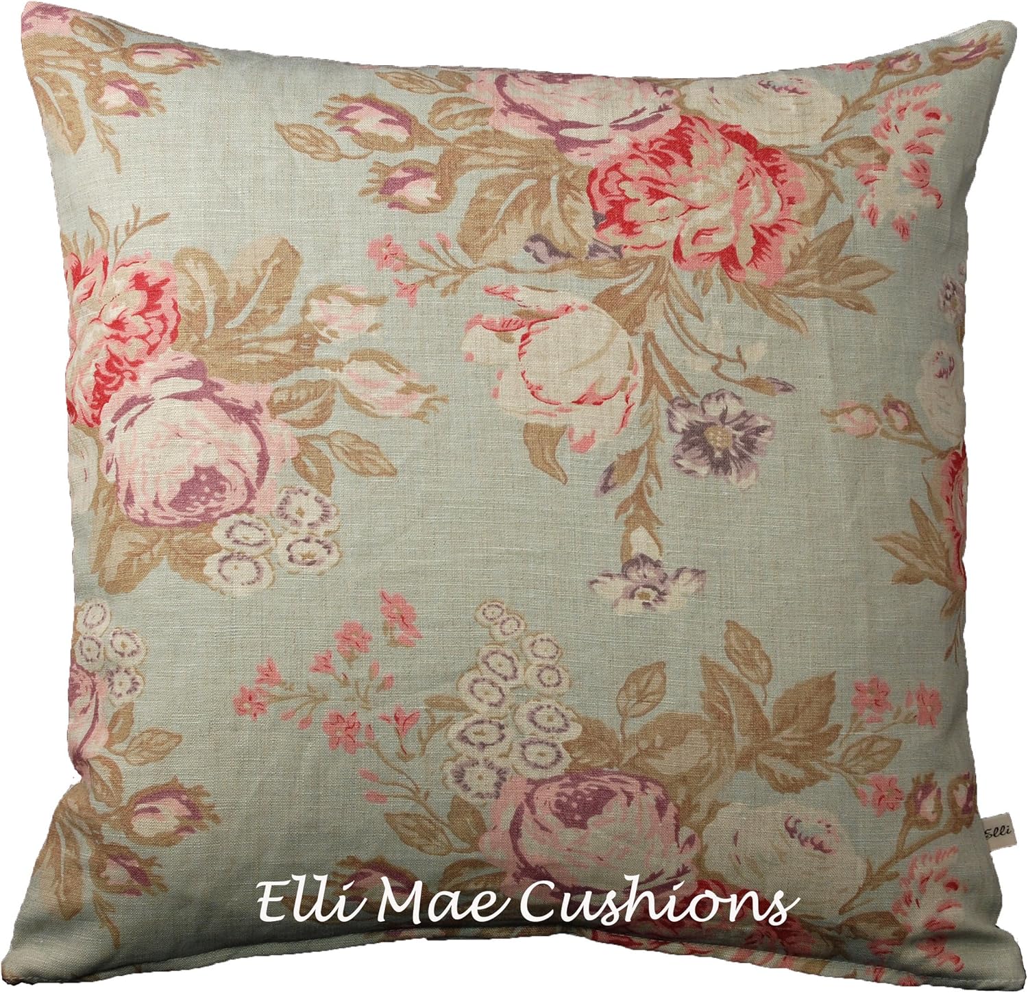 Cabbages and Roses Fabric "Tulips and Roses" Cushion Cover (16" x 16