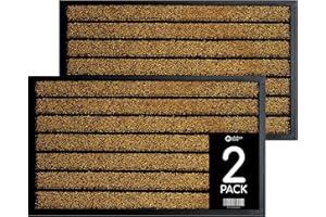 UBDYO 2 Pack - Door Mat - Outdoor Mat - Front Door Mat - Welcome Mat - Welcome Mats Outdoor - Door Mats Outdoor - Front Door Mat Outdoor Entrance - Doormat - 30x18 - Front Door Mat Outdoor - Brown
