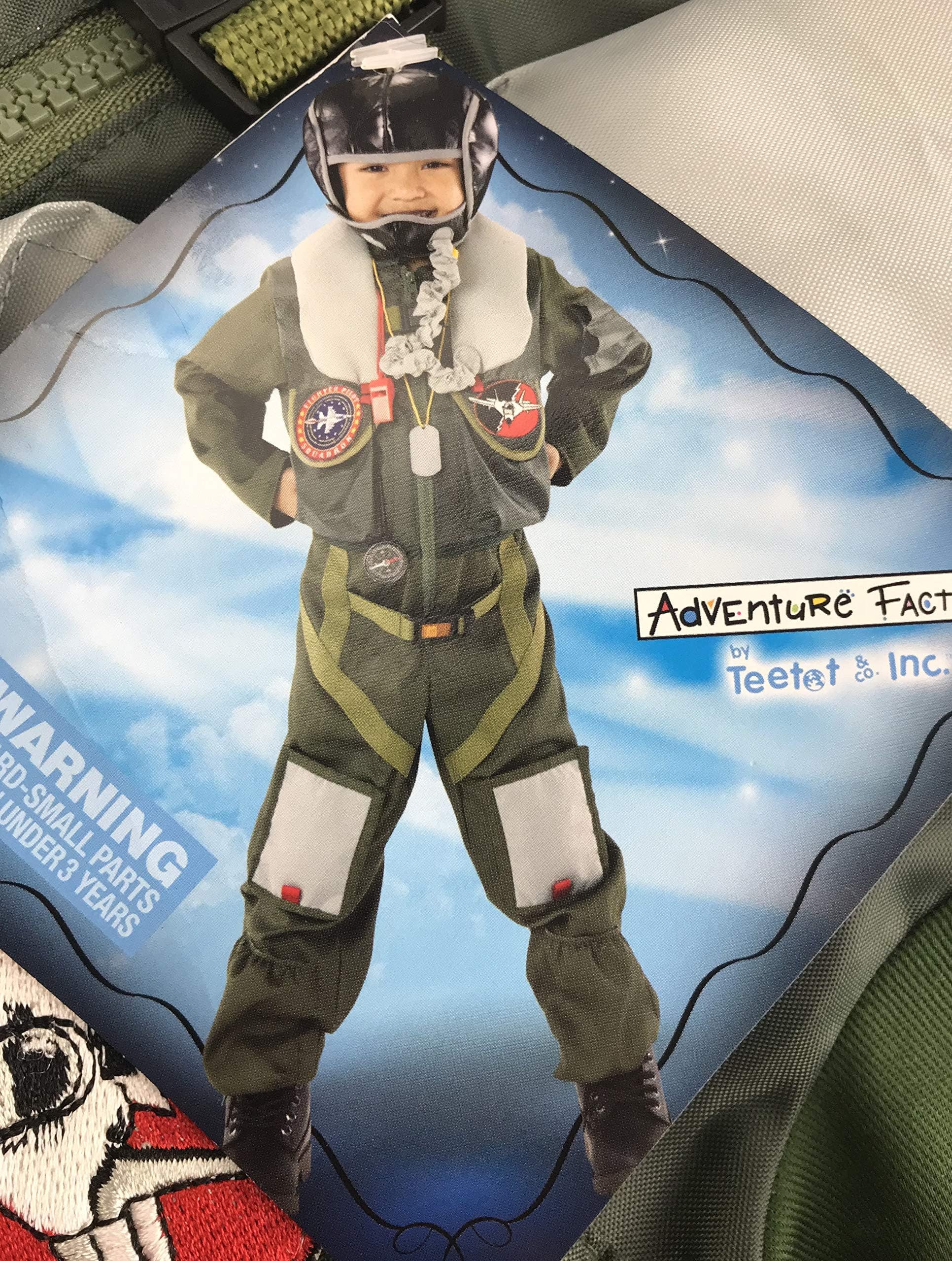 Boys Pilot Halloween Costume (3/4) Green