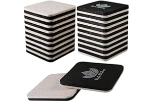 Liyic 20 Pack 3in.Square Felt Sliders for Hard Surfaces-Felt Furniture Sliders - Heavy Duty Sliders – Reusable Hardwood Floor