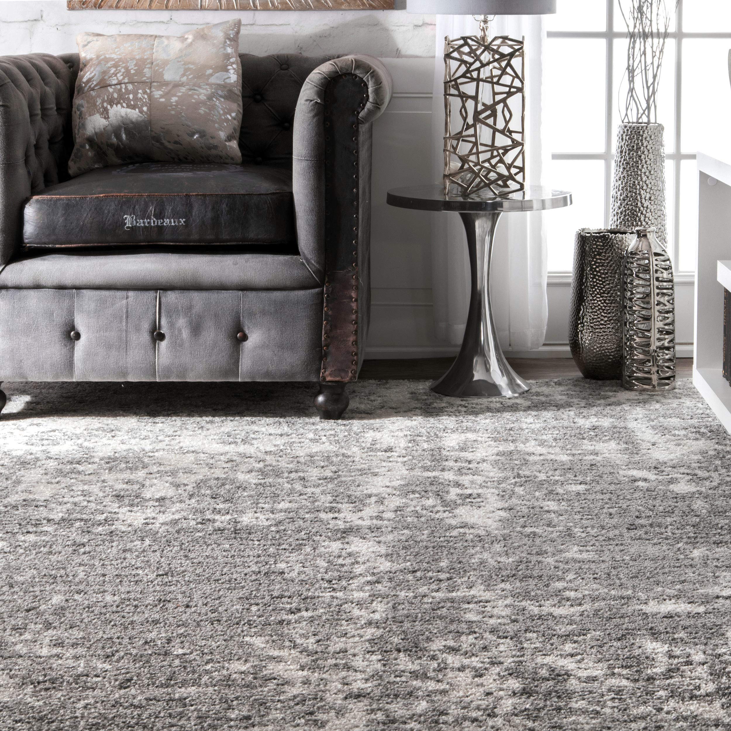 nuLOOM Transitional Mist Misty Shades Deedra Area Rug, 3' x 5', Grey