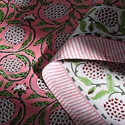 Ridhi Strawberry Pink 100% Cotton Round 110