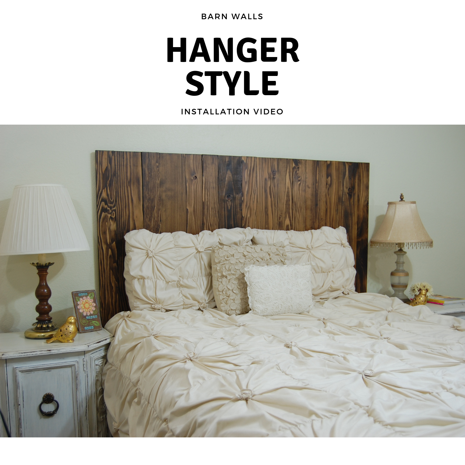 Barn Walls Hanger Style Headboard Installation