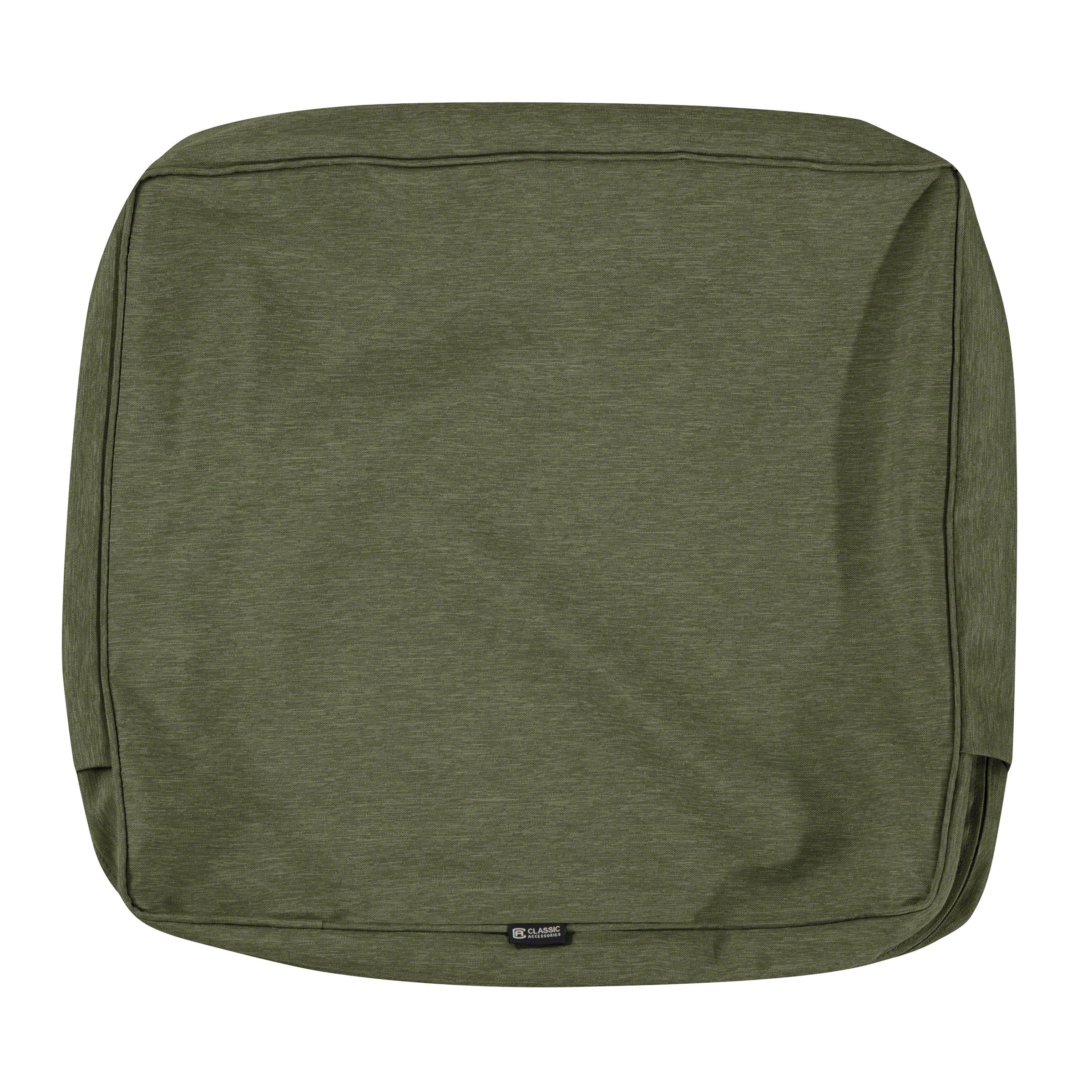 Classic Accessories Montlake FadeSafe Water-Resistant Patio Lounge Back Cushion Cover, 25 x 22 x 4 Inch, Heather Fern