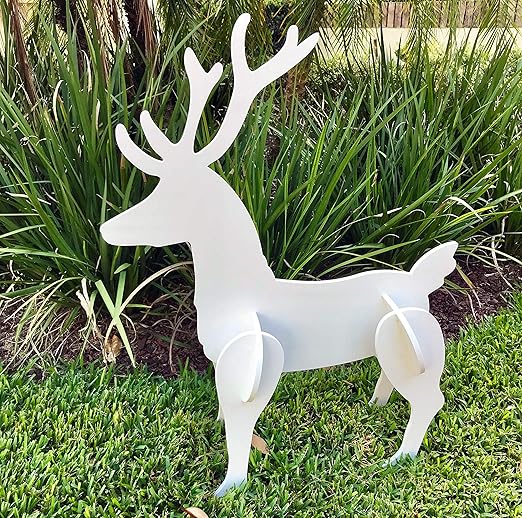 Amazon Com Reindeer Outdoor Plastic Christmas Yard Decoration