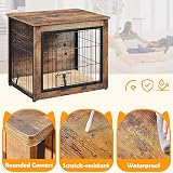 Yaheetech Indoor Dog Crate Furniture End Table with Cushion and Double Doors view 5