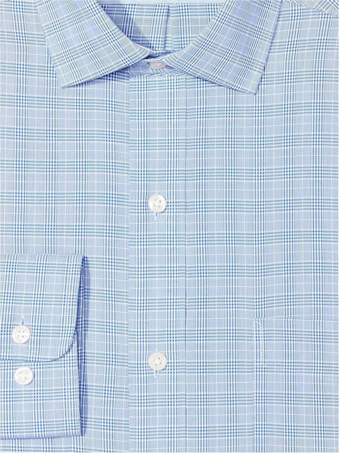  Brand - BUTTONED DOWN Men's Classic Fit Plaid Dress Shirt, Supima Cotton Non-Iron: Clothing