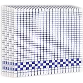 Fecido Classic Kitchen Dish Cloths with Hanging Loop (12 x 12 Inches) - Set of 6, Blue
