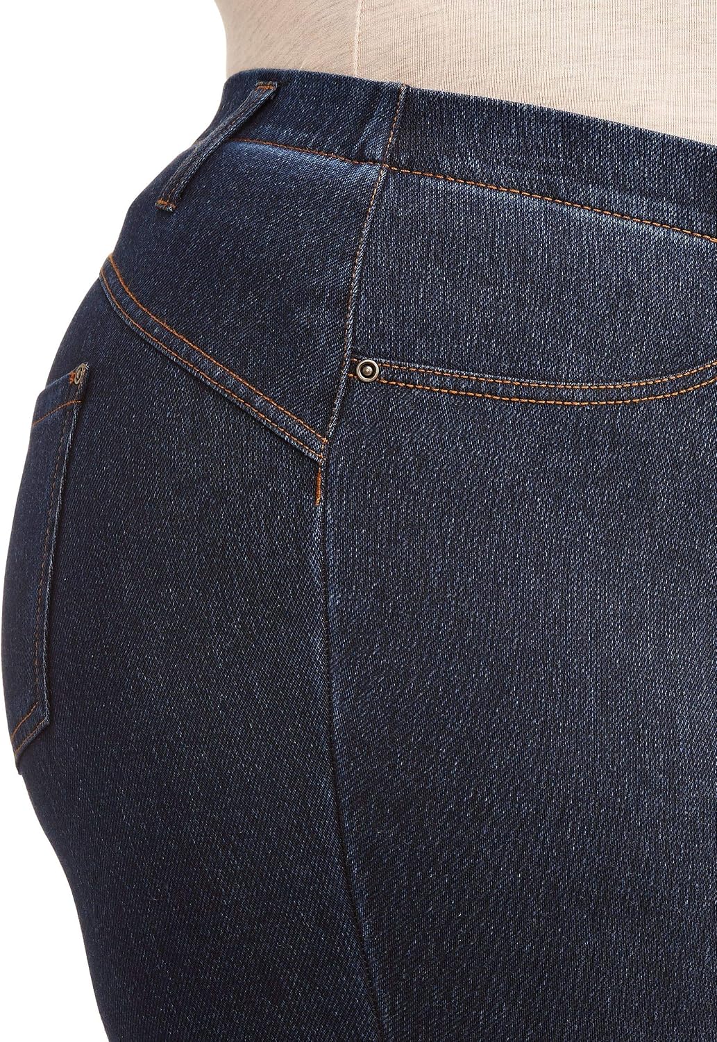 Sky Dark Denim Plus Size Capri Jegging 