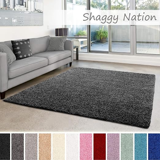 Amazon De Shaggy Teppich Flauschiger Hochflor Fur Wohnzimmer