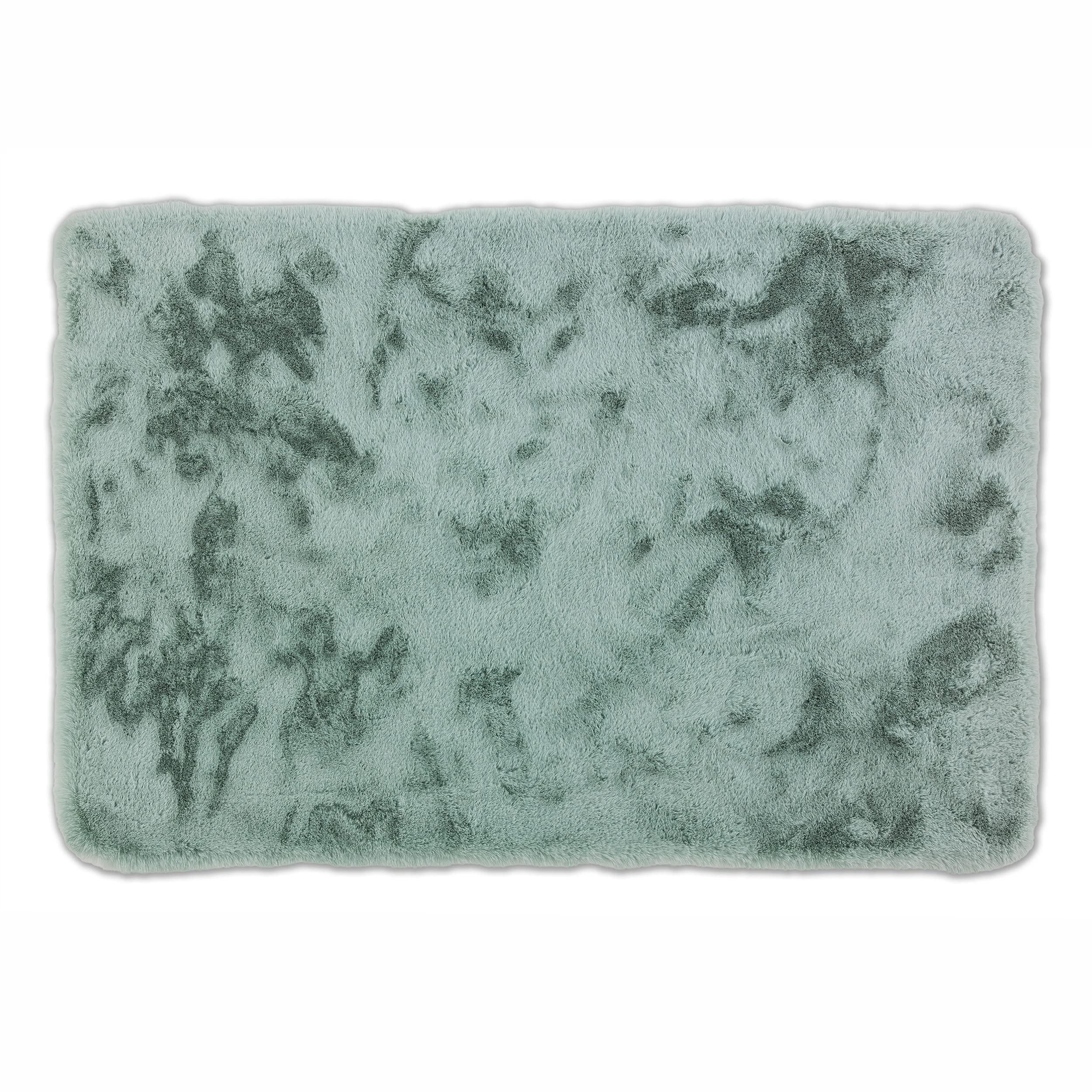 Schöner Wohnen Kollektion Bathroom Rug 40 x 60 cm Mint - Very Fluffy Bath Mat - Washable Bath Mat - Shower Mat Non-Slip - Bathroom Decoration - Bath Mat Soft