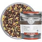 Golden Moon Tea Organic Masala Chai Black Tea - Pure & Authentic Blend - Loose Leaf, Non-GMO - Half Pound (96 Servings)