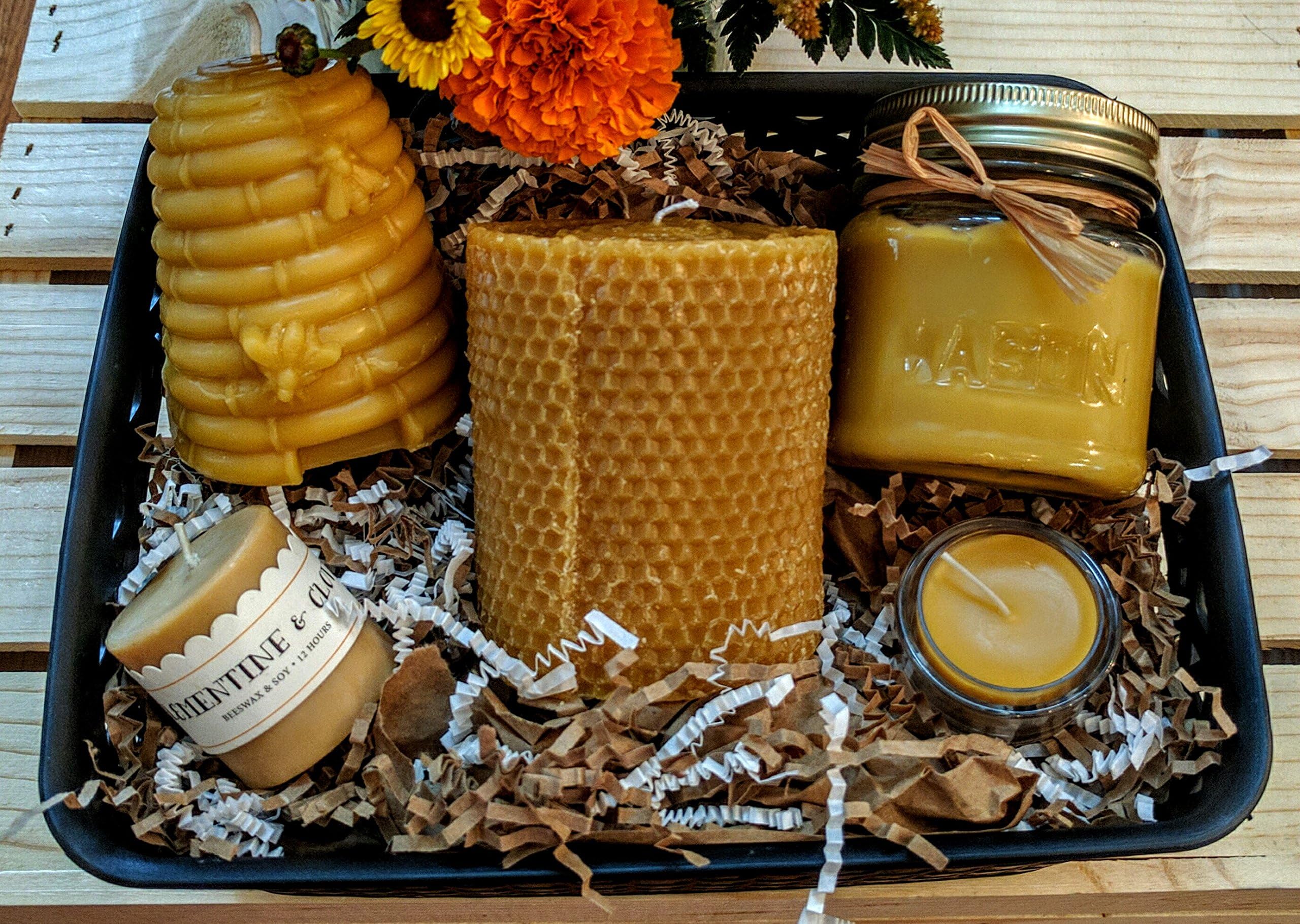 Beeswax Candle Gift Basket