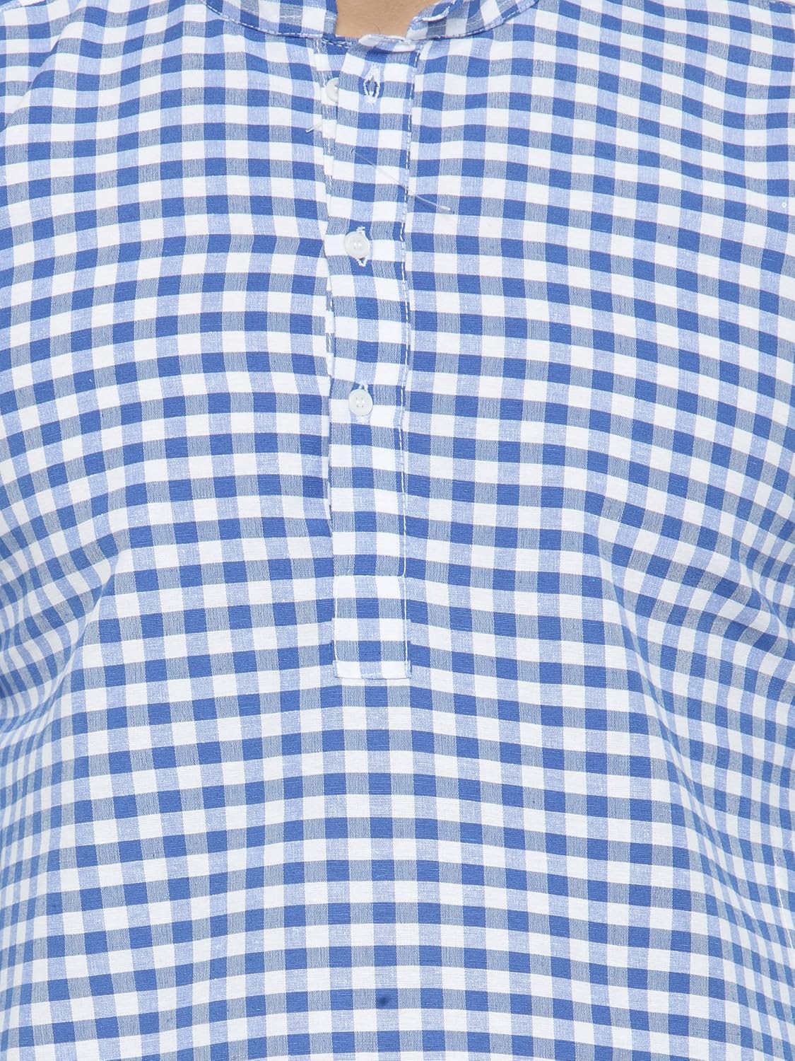 jainish men's cotton check short kurta (sk_210black)