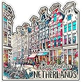 Amsterdam Netherlands Sticker 4 Inch City Travel Souvenir Destination - Waterproof Vinyl Decal for Laptop Water Bottle Car Tumbler - Durable Aesthetic Long-Lasting Stickers for Adults ID44990