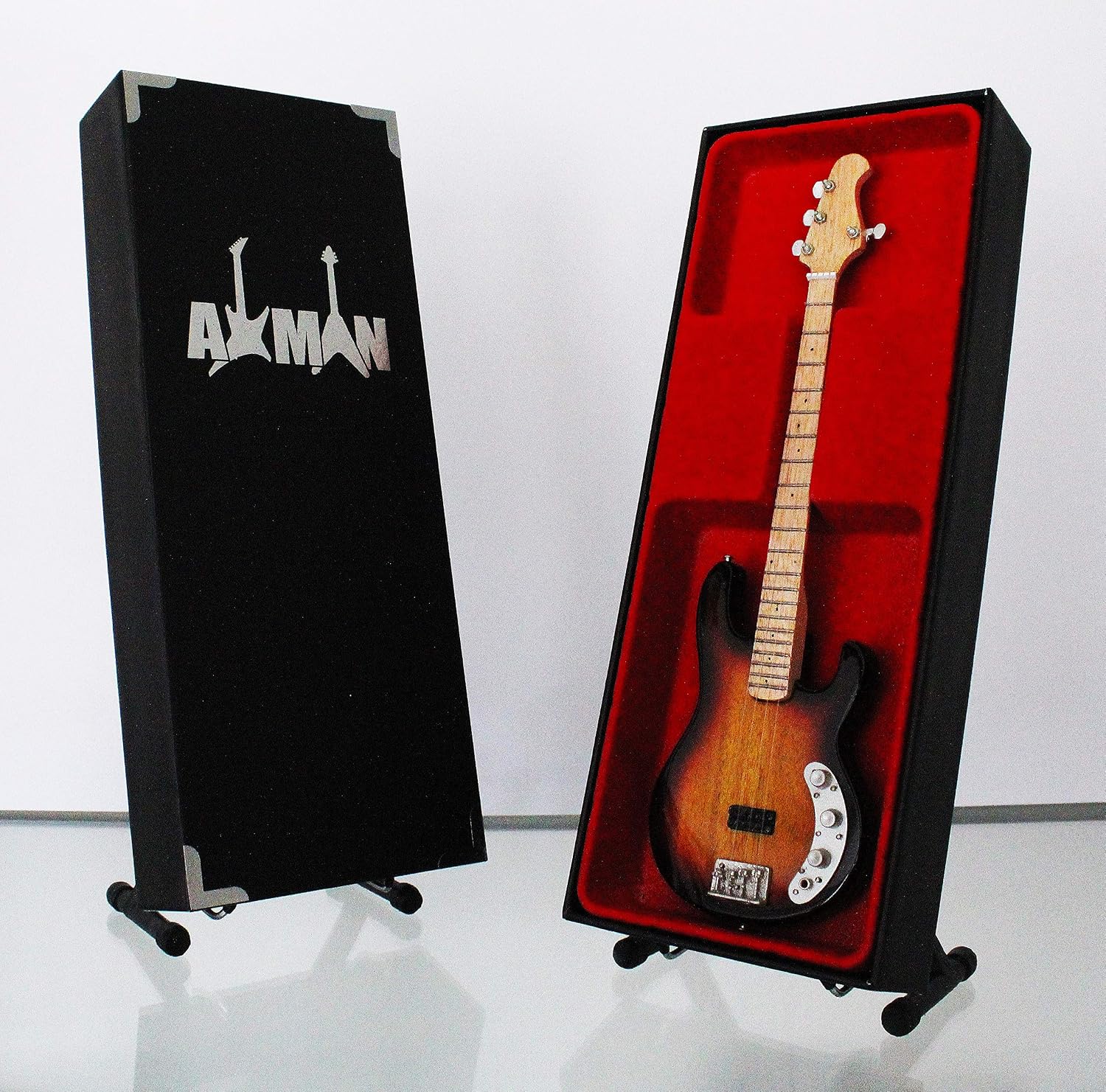 Cliff Williams (AC/DC), Miniature Guitar Replica, Music Gifts, Handmade Ornamental 1/4 Scale, Includes a Display Box