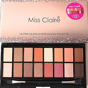 Miss Claire Miss Claire Ultra Glow Eyeshadow Palette 3, Multi, 16 grams, Multicolor, 16 g
