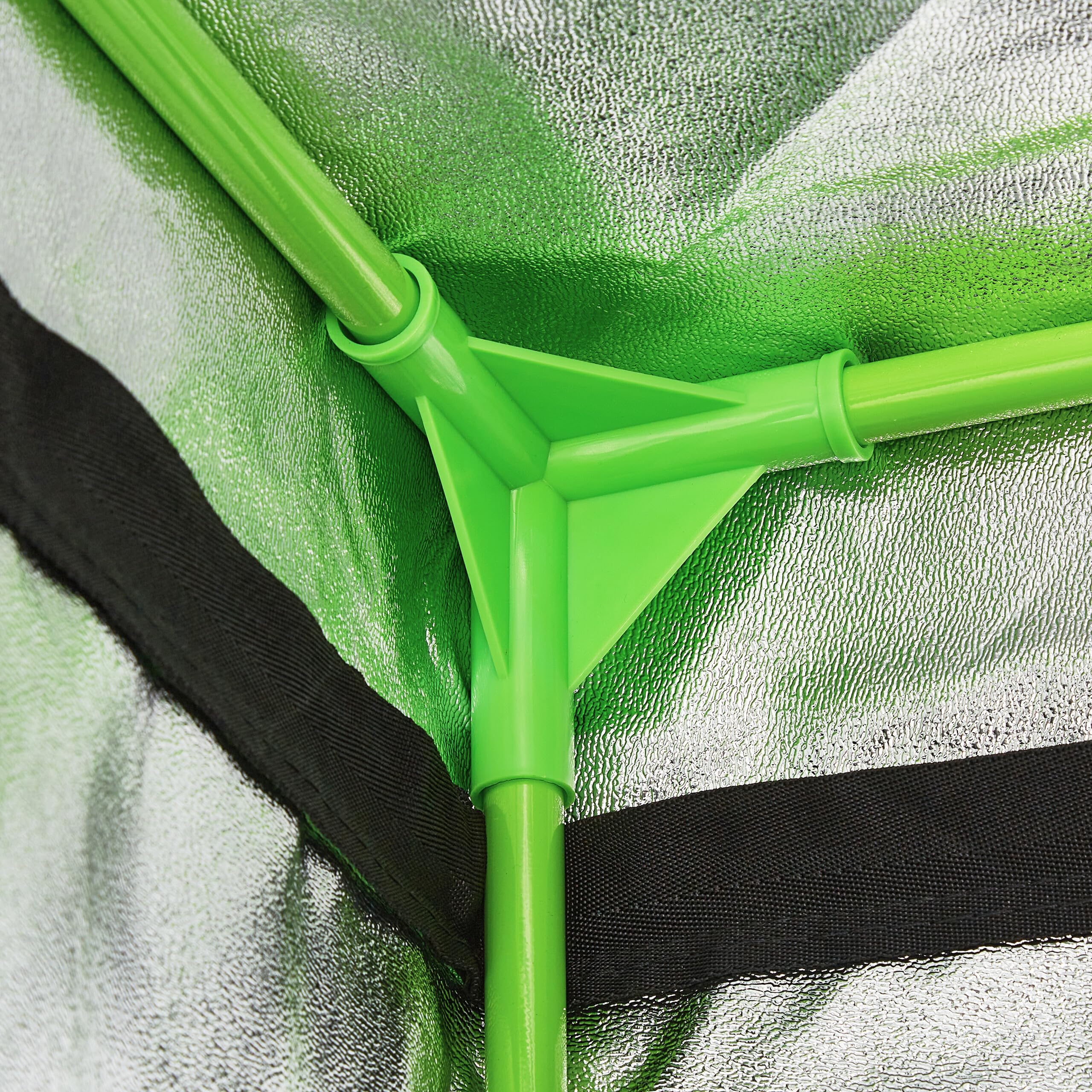 Relaxdays Growzelt, HxBxT: 180x80x80 cm, reflektierende Innenfolie, lichtundurchlässig, indoor Zuchtzelt, schwarz/grün 9