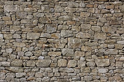 Amazon Com Old Stone Wall Peel Stick Canvas Wall Mural 10 1 2 Feet Wide X 8 Feet High Everything Else