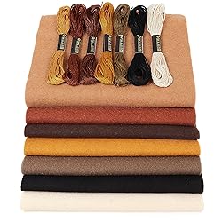 Brown Soft Felt Fabric Sheets: ZAIONE 7 Rolls
