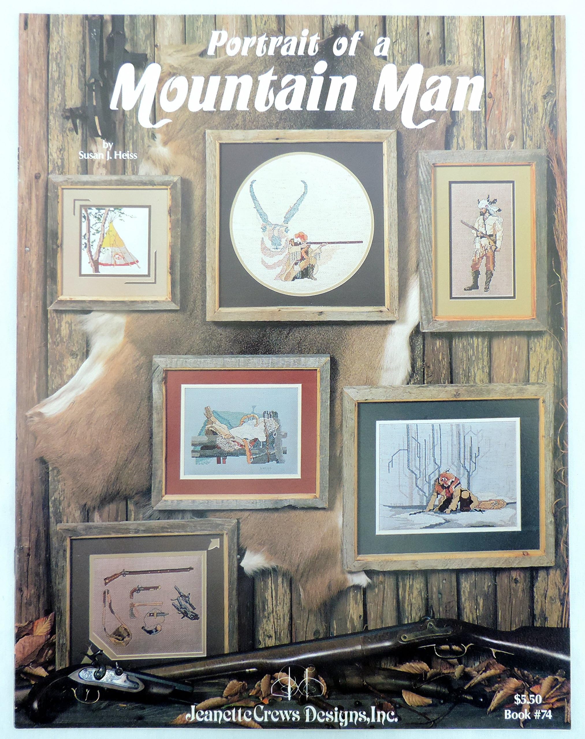 Portrait of a Mountain Man Counted Cross Stitch Pattern by Susan J. Heiss
