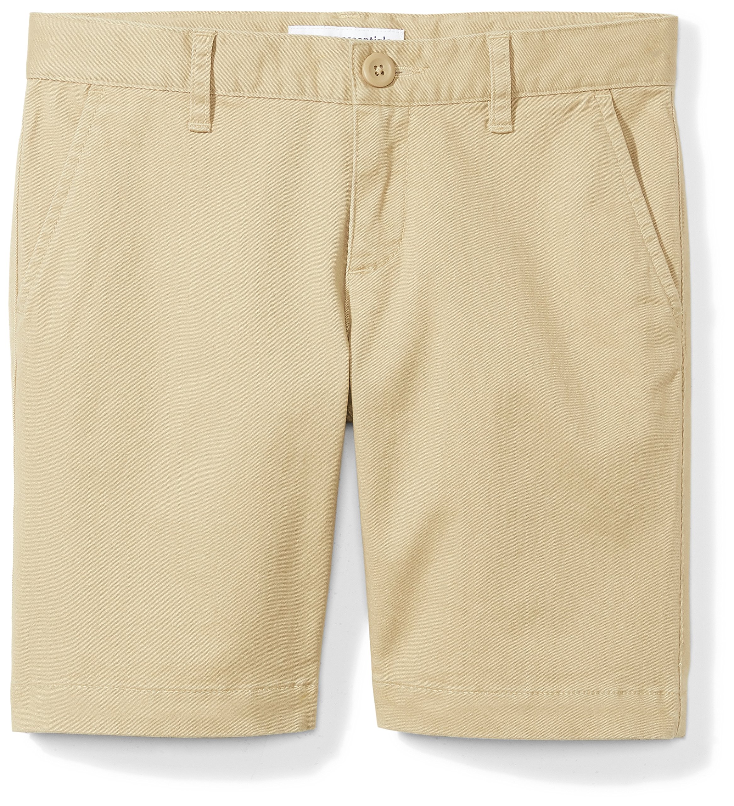 Photo 1 of Amazon Essentials Girls' School Uniform Shorts for Kids, Khaki Tan, 6