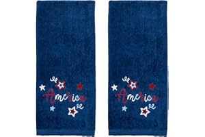 SKL Home by Saturday Knight Ltd. America Script Hand Towel Set, Navy