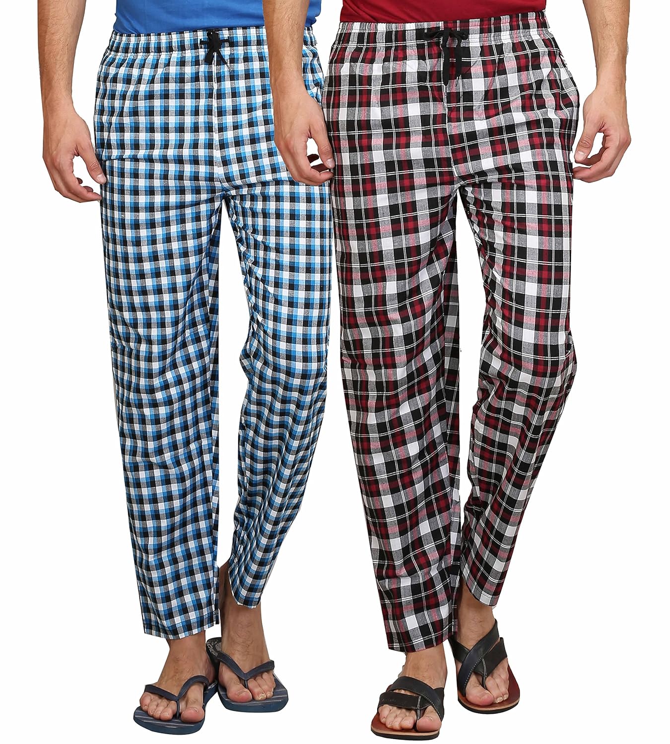 maxis men's cotton pyjama bottoms(pack of two)