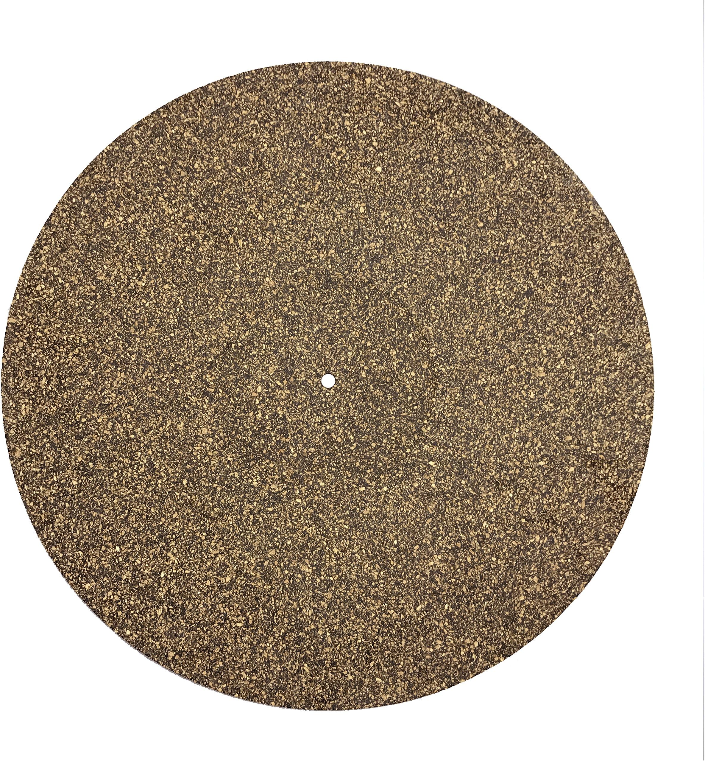 Turntable Mat Slipmat Cork and Rubber (Diameter: 30cm/11.8in Thickness: 3mm 1/8in) Vinyl Record Improve Sound Quality Reduce Vibrations Absorb Resonances DIY Upgrade Platter - Unihom