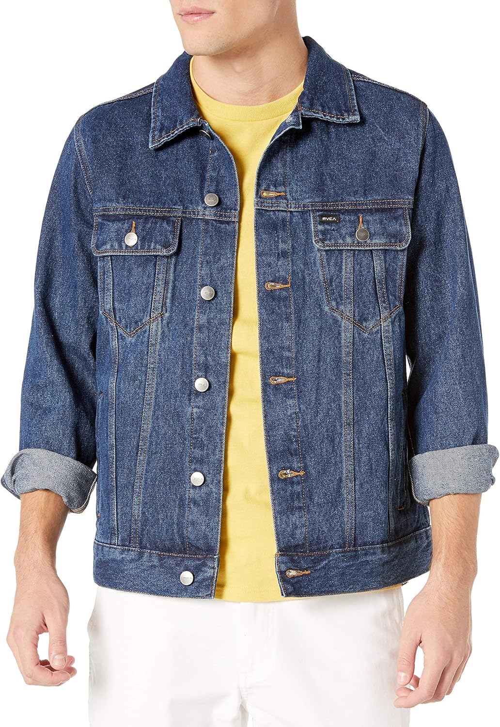RVCA mens Daggers Denim Jacket: Clothing