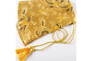 MN SWORD 51 Inch Synthetic Silk Nice Pattern Bag with Golden Tassel Cover Carrying for Japanese Samurai Katana Chinese Swords