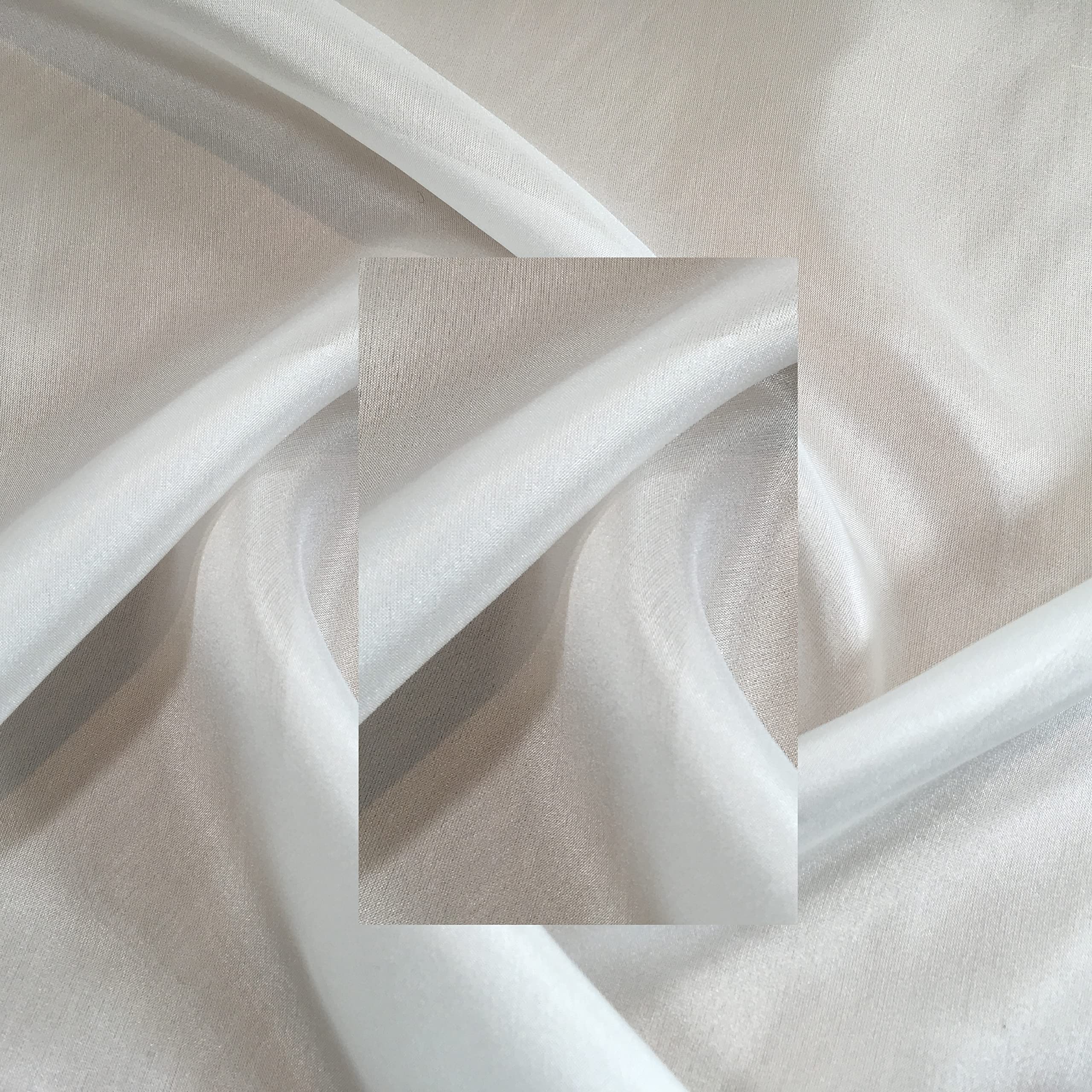 White 100% Silk Habotai Chinese Silk Lightweight Used for Lining, Silk Paintings Fabric 36" Wide (1 Meter)