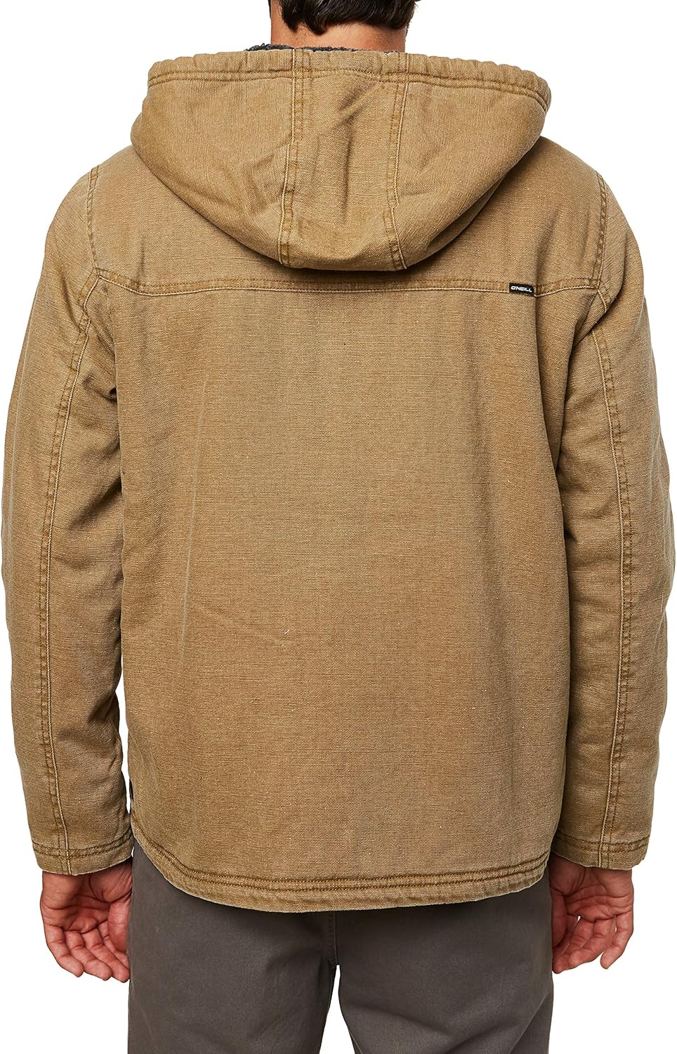 O'NEILL Men's Hooded Zip Up Canvas Jacket (Tobacco/Chapman, XL): Clothing