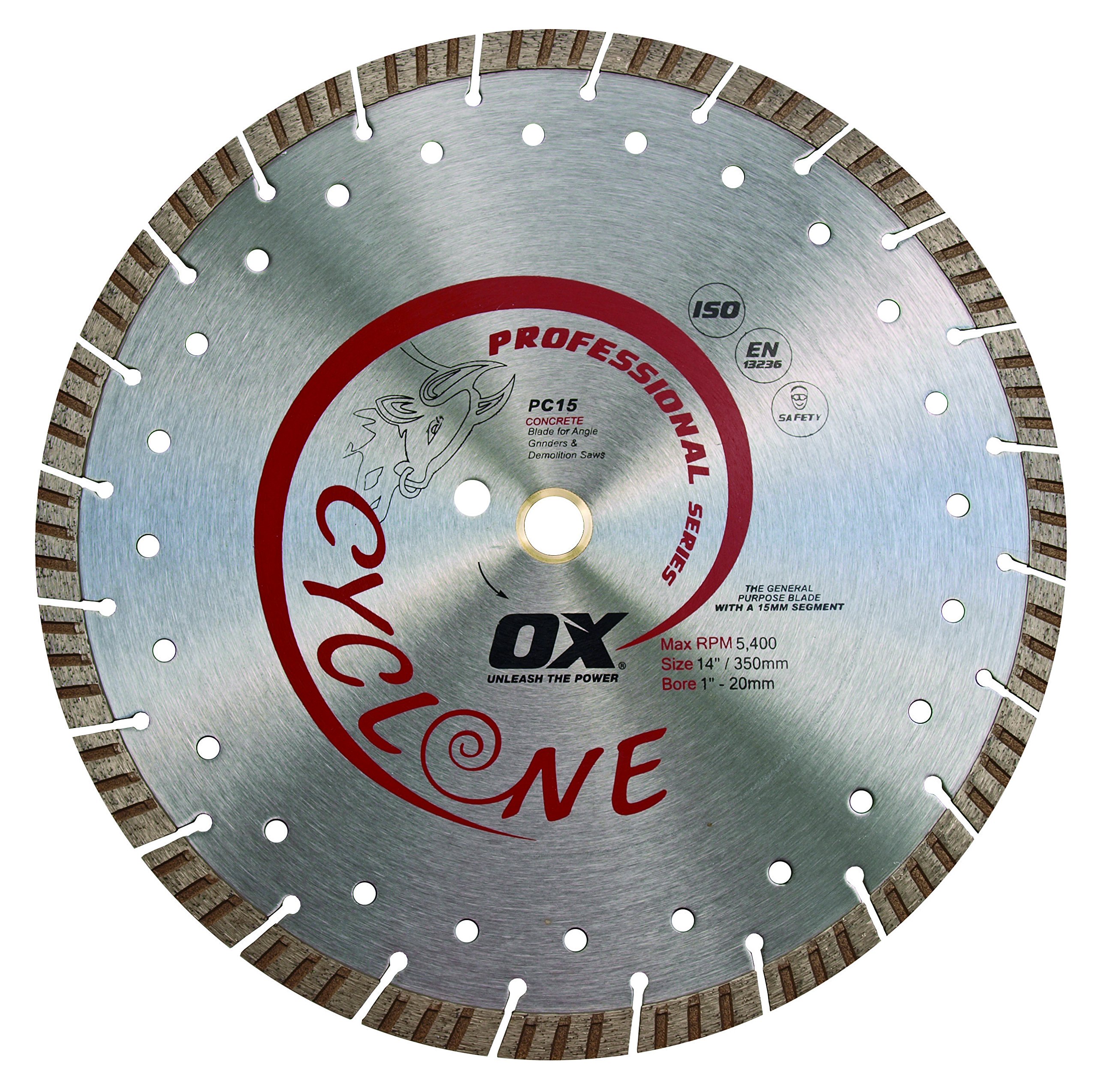 OX Tools 9" Supercut Segmented Diamond Blade | General Purpose/Concrete | 7/8" - 5/8" Bore