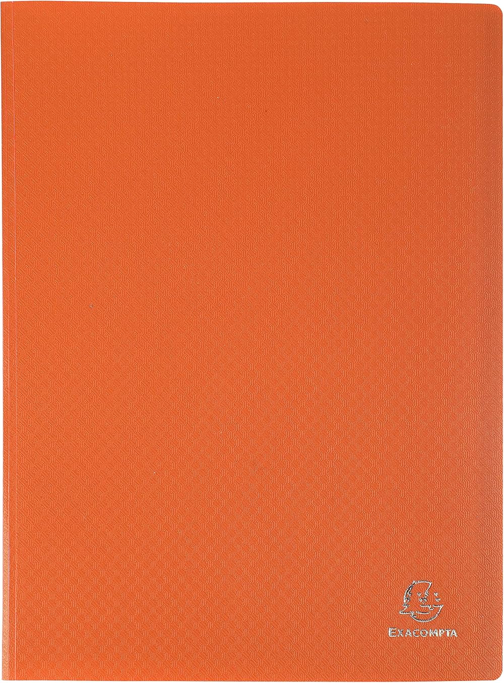 Exacompta Semi-Rigid PP Display Book 100 Pockets A4 Orange 88114E
