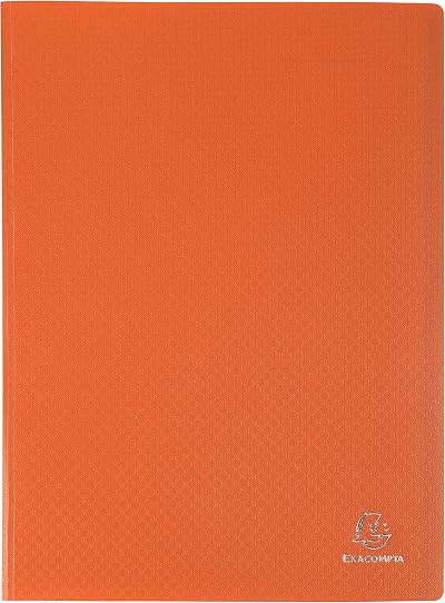 Exacompta Display Book 88224E A4 20 Pockets Orange 500µm PP Semi-Rigid