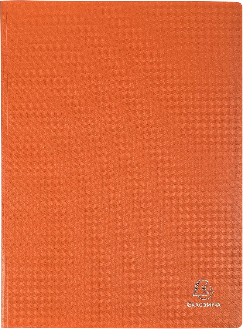 Exacompta Semi-Rigid PP Display Book 100 Pockets A4 Orange 88114E