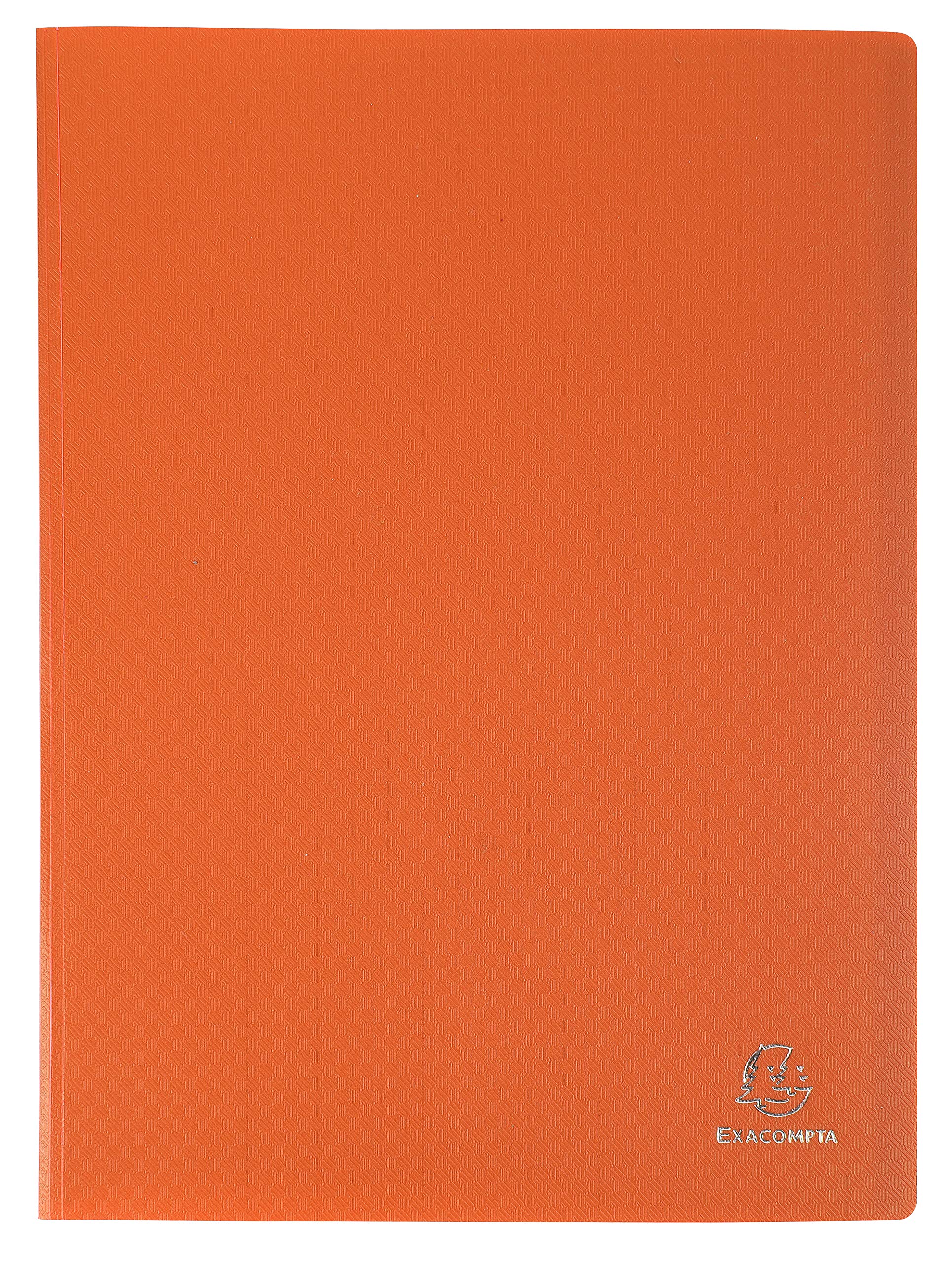Exacompta - Ref 88224E - Semi-Rigid PP Display Book - Suitable for A4 Documents, Wipeable Cover, 500 Micron Polypropylene, 20 Pockets, 40 Viewing Pages - Orange Cover