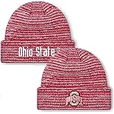 FOCO NCAA Adult Official Marled Cold Weather Cuffed Knit Beanie in Clear Holiday Ball Ornament