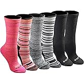 Dickies Women's Dri-Tech Fashion Moisture Control Crew Socks (6, 12 Pairs)