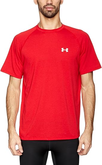 red athletic shirt
