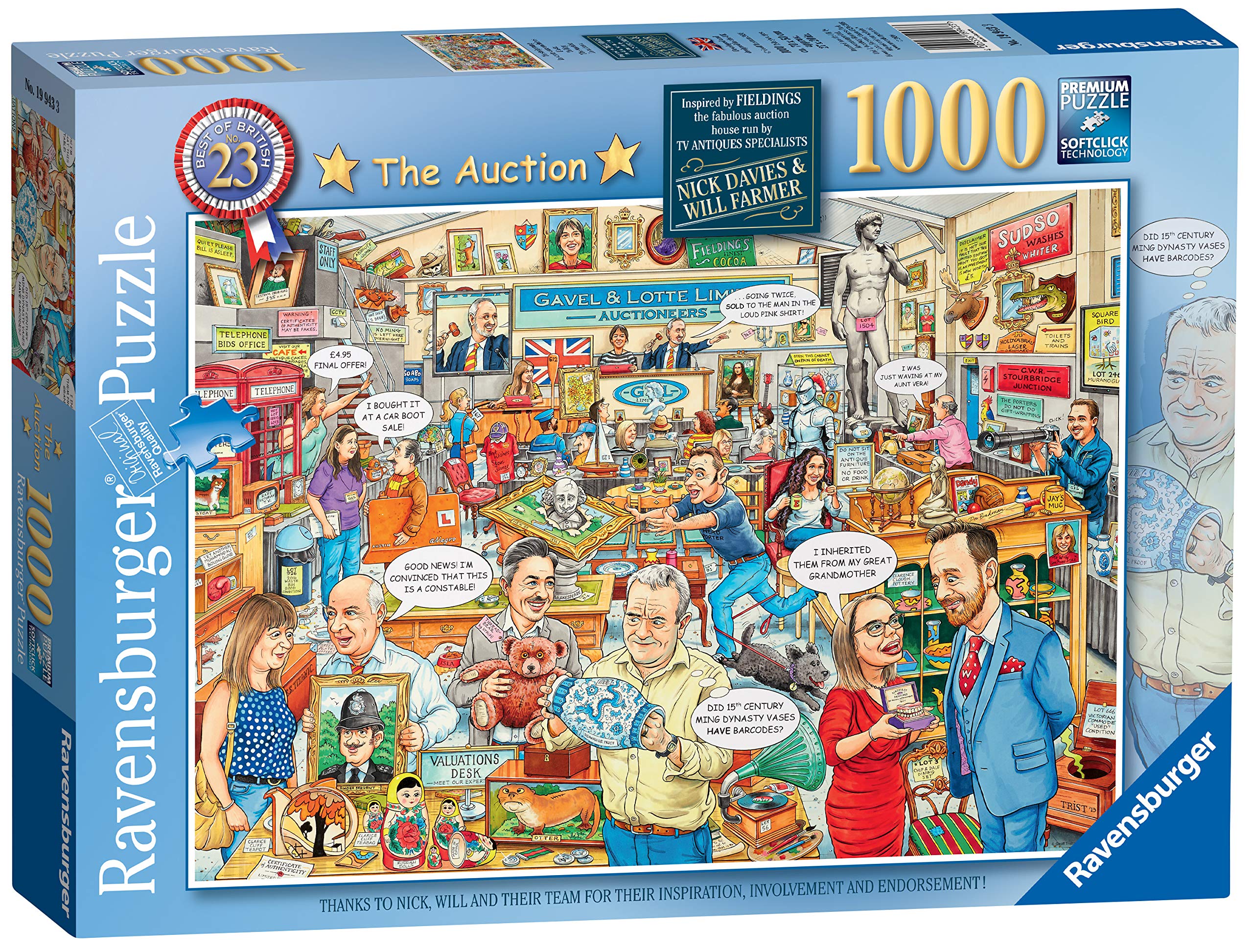 Ravensburger Best of British No.23 - The Auction 1000 Piece Jigsaw Puzzle for Adults & for Kids Age 12 and Up