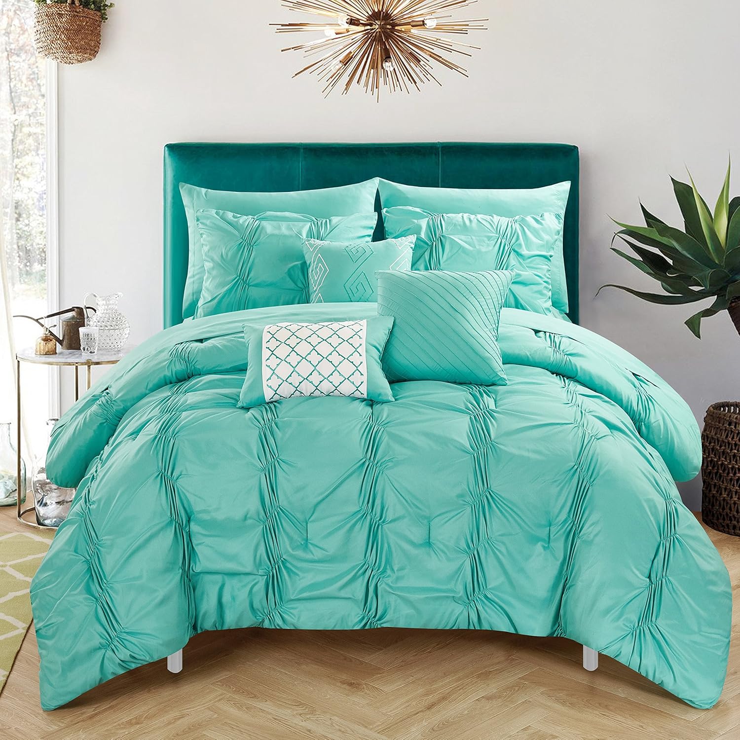 Baltika As Chic Home 10 Piece Luna Queen Bed In A Bag Turquoise 124509565 30 Off Siddharthaengineering In