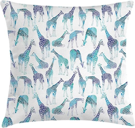 Amazon Com Lunarable Giraffe Throw Pillow Cushion Cover Abstract